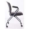 Officesource Perch Collection Nesting Chair with Arms and Casters, Titanium Frame 3294TNSABK